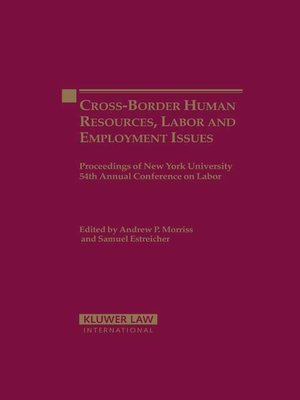 cover image of Cross-Border Human Resources, Labor and Employment Issues